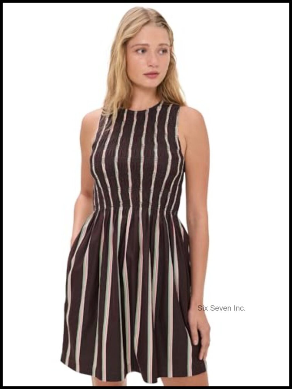 Madewell Melody Smocked Mini Dress Sleeveless Poplin Fit & Flare